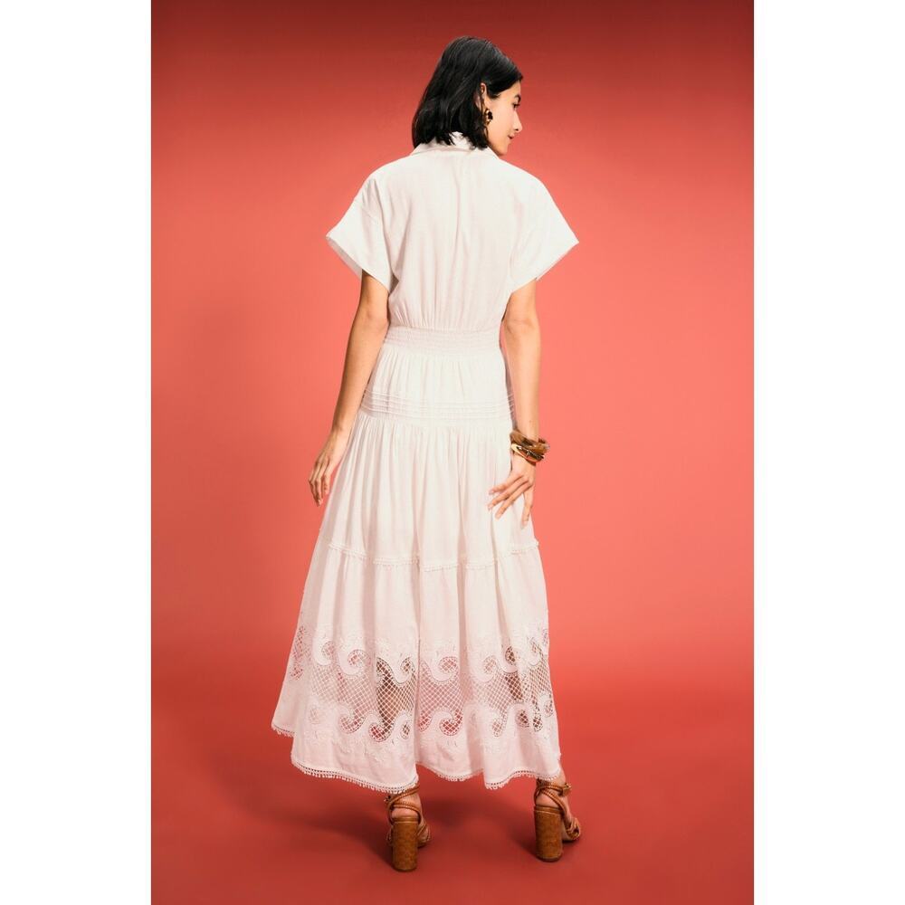 Maje Embroidered Ruffled Maxi Dress - Picture 2 of 5